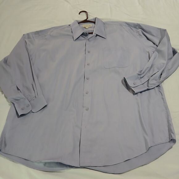Pronto Uomo Men's Long-Sleeved Lavender Cotton Button-Up Shirt 18 1/2 36/37 - Picture 4 of 12